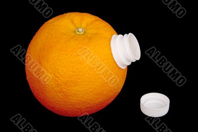 orange with spout