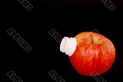 red apple with spout