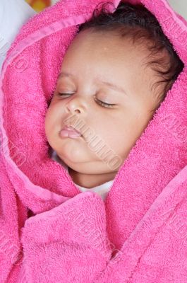 adorable sleepy girl
