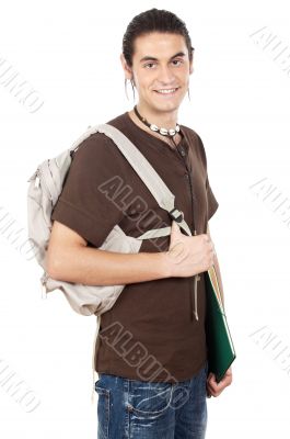 attractive boy student