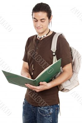 attractive boy student