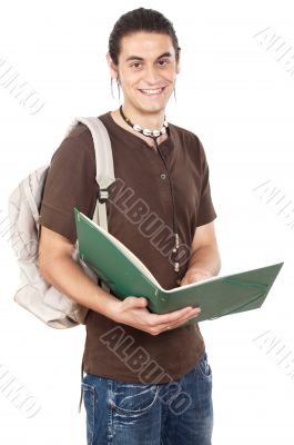 attractive boy student
