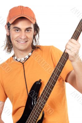 boy with electrical guitar