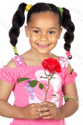 Girl whit one rose