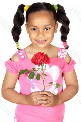 Girl whit one rose