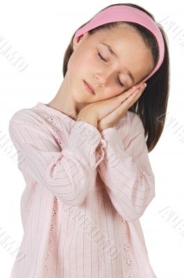 sleeping lovely girl
