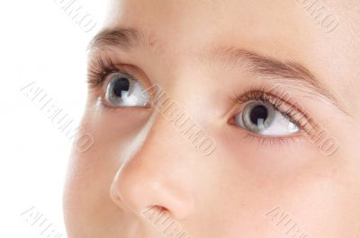 eyes watching upwards