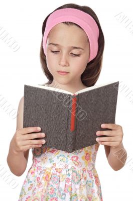 girl reading a book