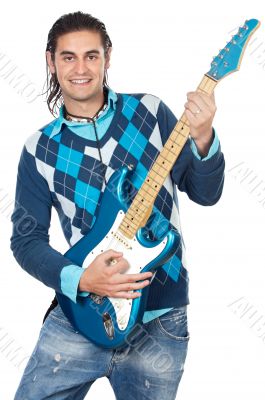 boy with electrical guitar