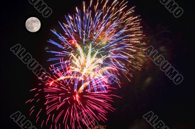 Fireworks at Full Moon