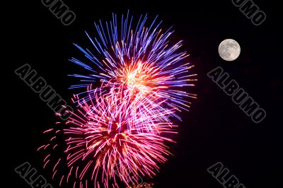 Fireworks at Full Moon