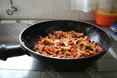 Stir-fried vegetables