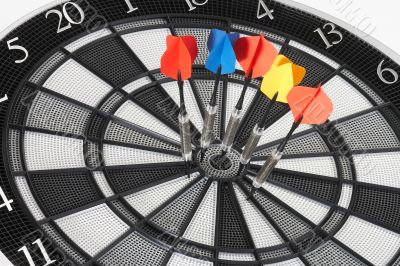 Bull`s eye with arrows