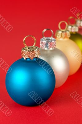 Some coloured Christmas balls