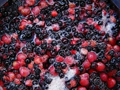 Compote from forest berries