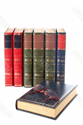 Glasses and books