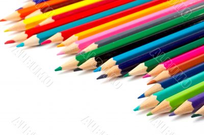 Assortment of coloured pencils