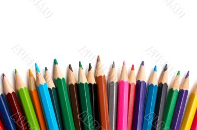 Assortment of coloured pencils