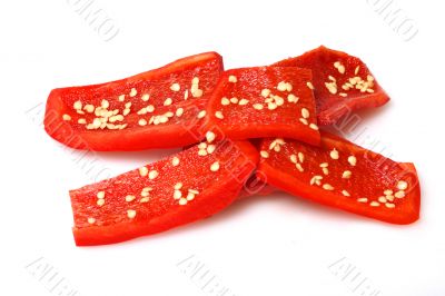 Red Bell Pepper and Seeds