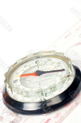 Compass with focus on the east