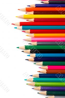 Assortment of coloured pencils