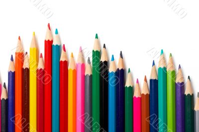 Assortment of coloured pencils