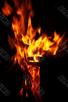 Flames and fire