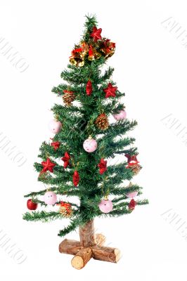 Christmas tree decorated