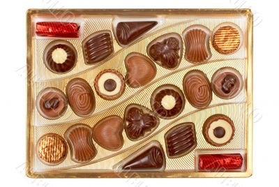 Chocolates in a box