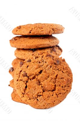 Stack of chocolate cookies