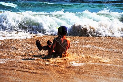 child on the beach