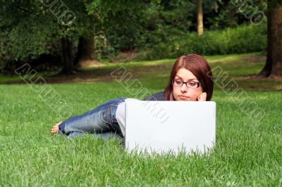 woman with laptop