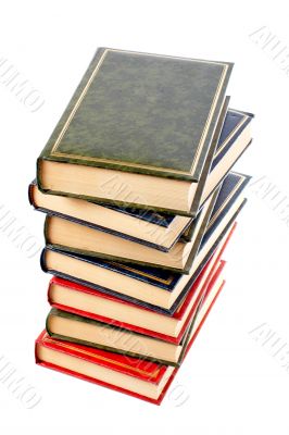 Isolated books stack