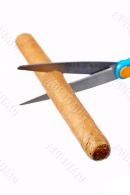 Cutting a cuban cigar