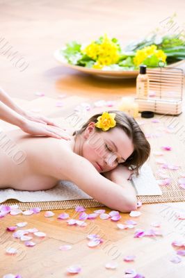 woman getting a massage