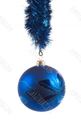 blue christmas ball