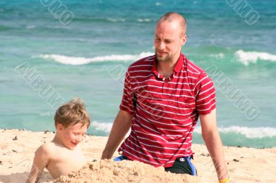 on the beach