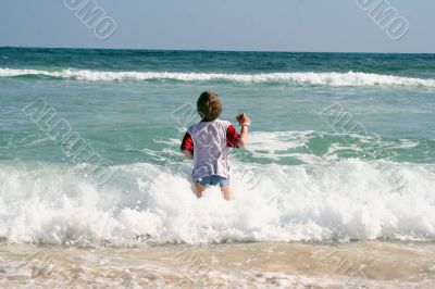 child on the beach