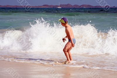 on the beach