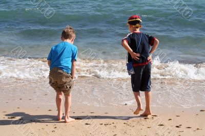 on the beach