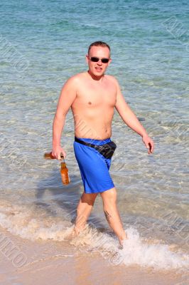 man on the beach