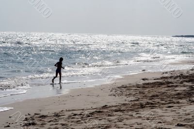 on the beach