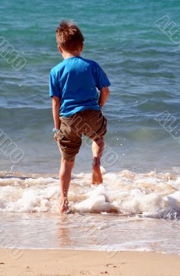 boy on the beach