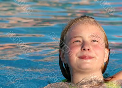 girl in the pool