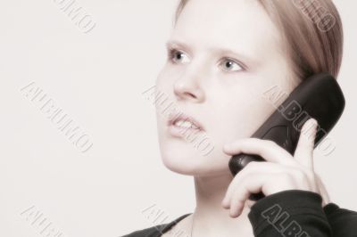 on the phone