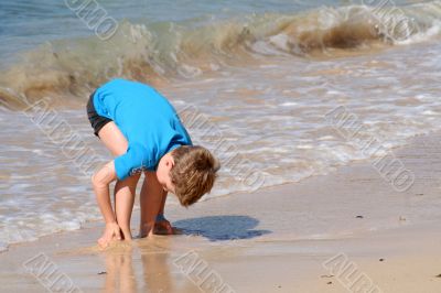 on the beach