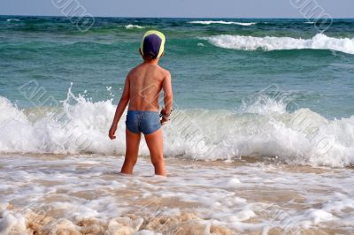 boy on the beach