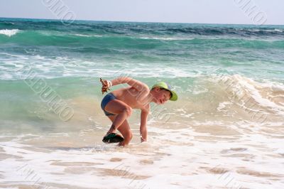On the beach