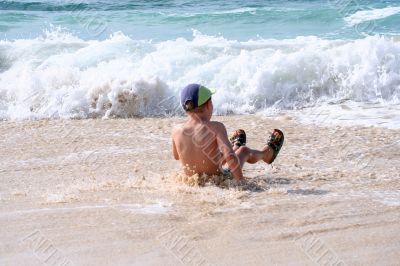 on the beach