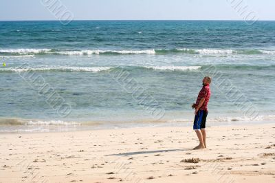 man on the beach